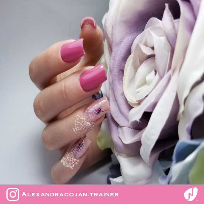 Lace Floral Nails